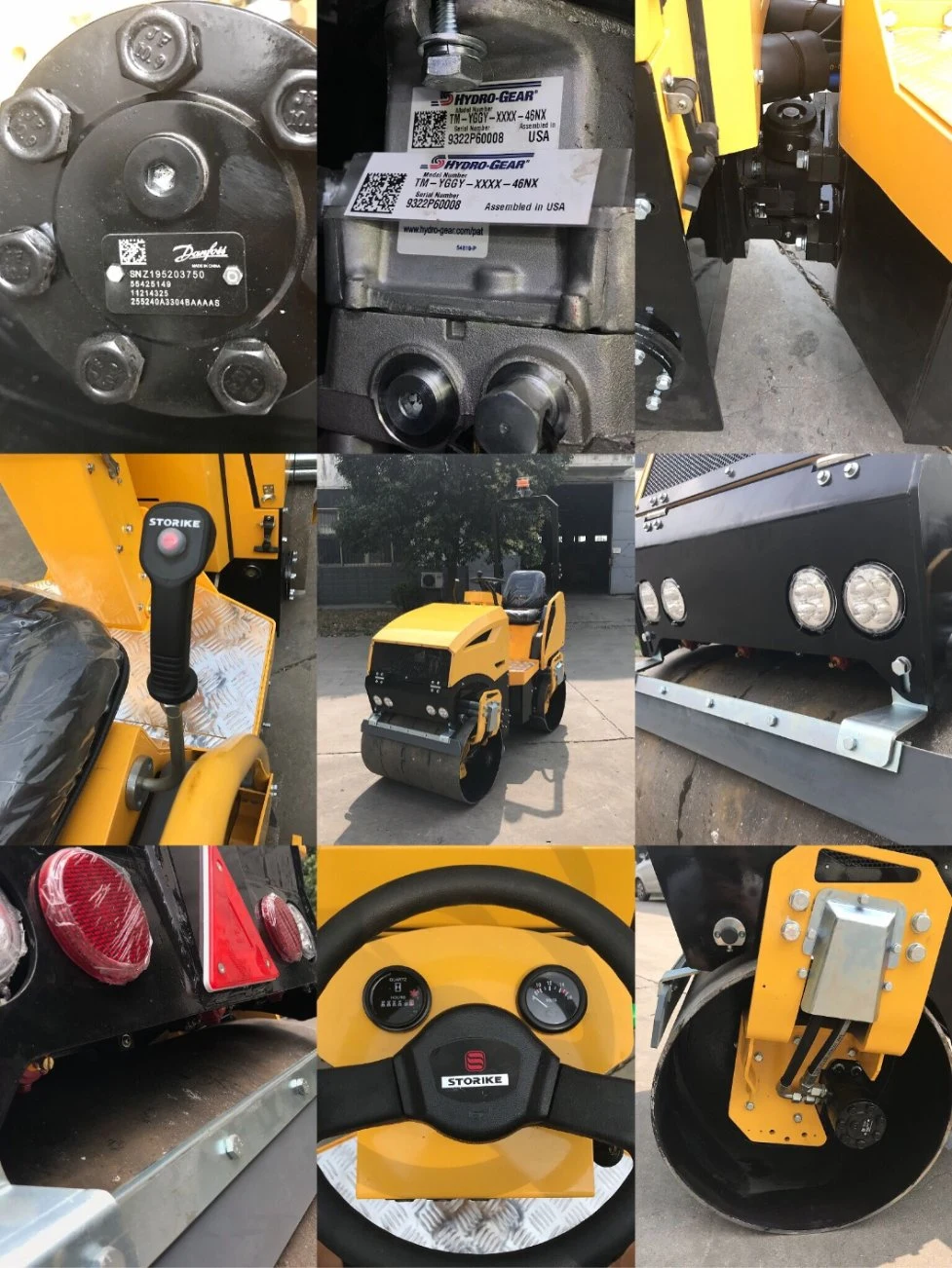 1/1.2/1.5/3/4 Ton Road Compactor Double Drum Hydraulic Asphalt Roller Vibratory Road Roller by Gasoline/Diesel Engine Price